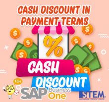 SAP Business One Tips Cash Discount in Payment