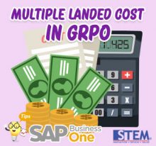 SAP Business One Tips Multiple Landed Cost in GRPO