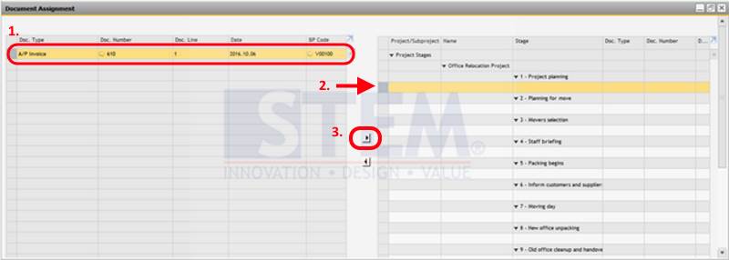 SAP Business One Tips - STEM - Attach Document To Project Management