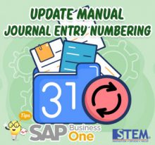 SAP Business One Tips Update Manual Journal Entry