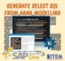 Bagaimana Generate Select SQL pada Hana Modeling di SAP Business One