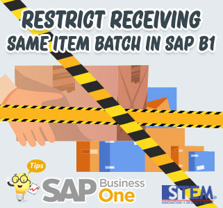 Membatasi Penerimaan Barang Pada SAP Business One Berdasarkan Nomor Batch