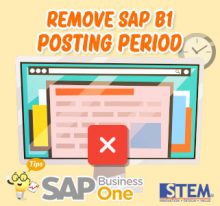 SAP Business One Tips Remove SAP Posting Period