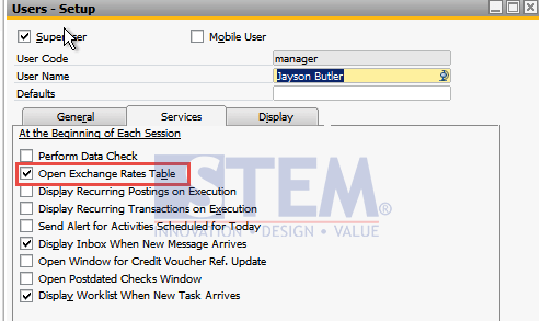 SAP-Business-One-Tips-STEM-Displays-Pop-Up-Exchange-Rate-Table-03