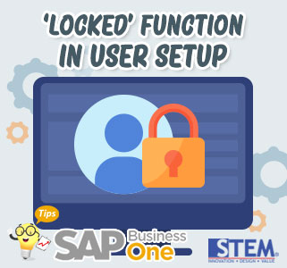SAP Busines One Indonesia Tips Locked Function in User Setup