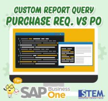 SAP Business One Tips Custom Report Query