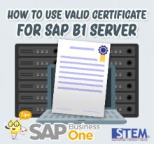 SAP Business One Tips Indonesia How to Use Valid Certificate For SAP Server