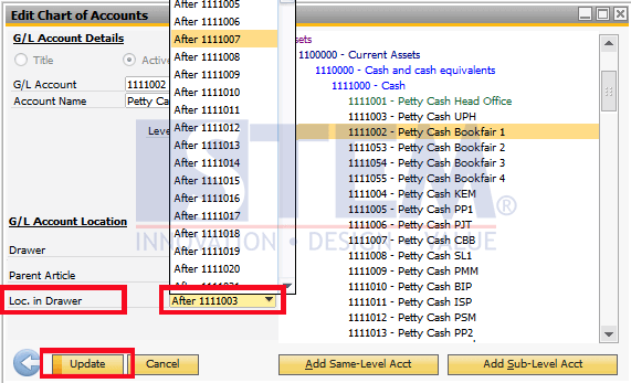 SAP Business One Tips - Change The Order of the Chart Of Account