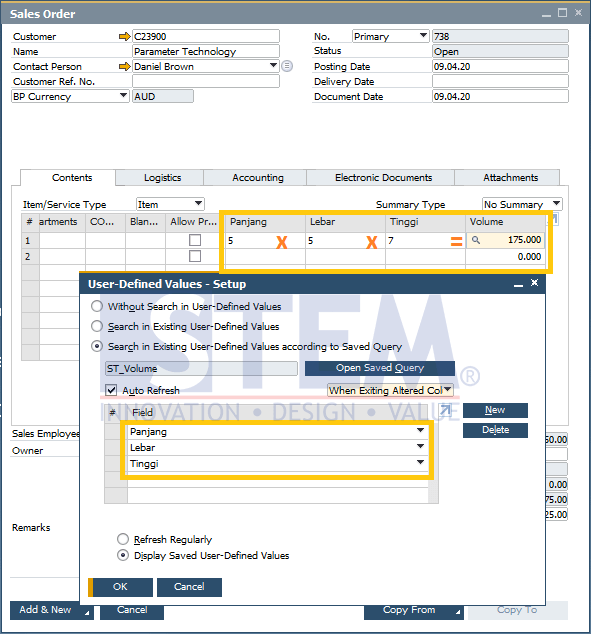 SAP Business One Tips - Formatted Search Multiple Triggers