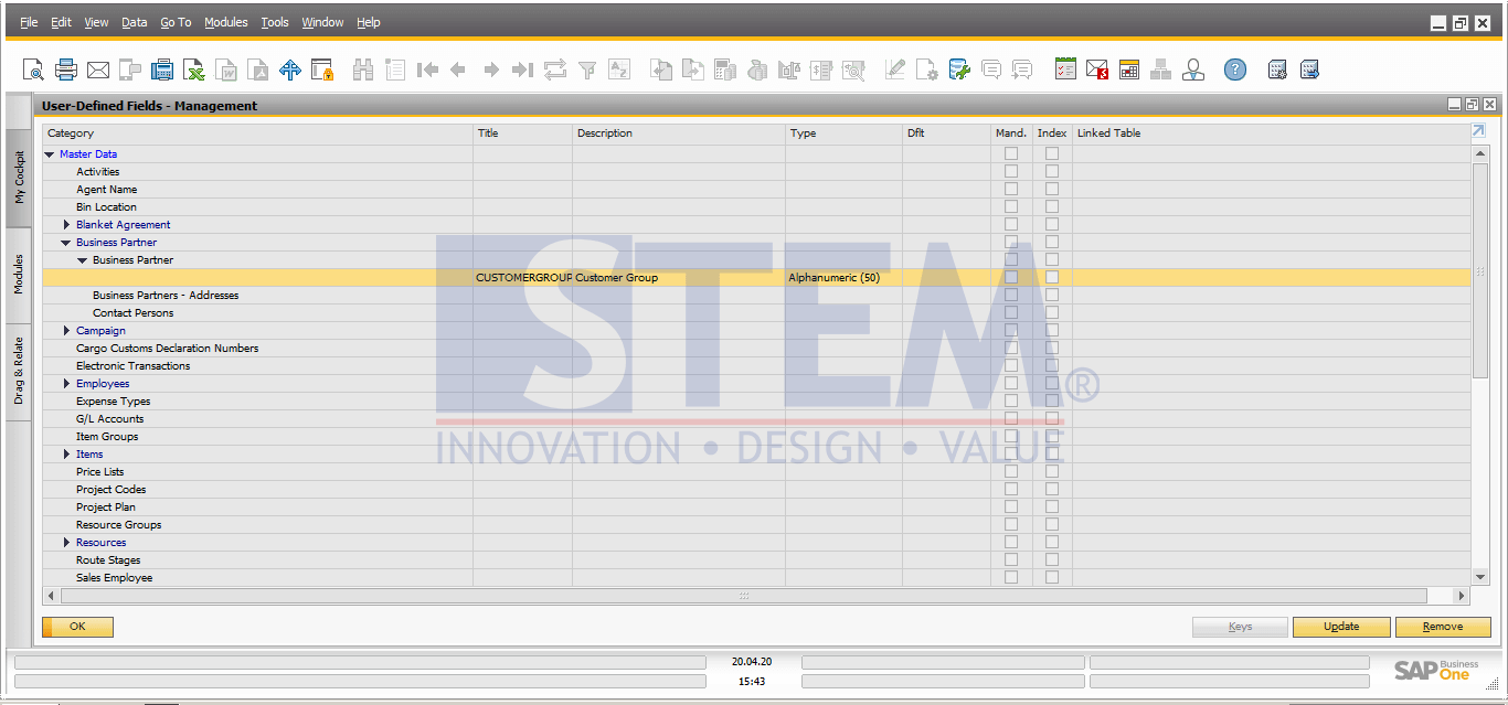 SAP Business One Tips - How to Add Value to the UDF that has been Created