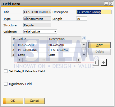 SAP Business One Tips - How to Add Value to the UDF that has been Created