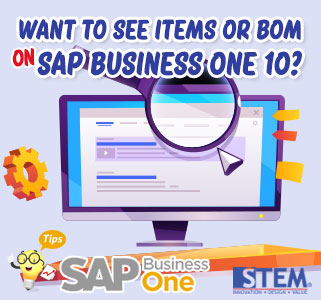 SAP Business One Indonesia Tips Want to See Items or BOM in 10