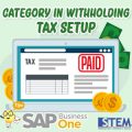 SAP Business One Tips Category in Withholding Tax Setup
