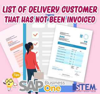 SAP Business One Tips List of Delivery Customer That Has Not Been Invoiced