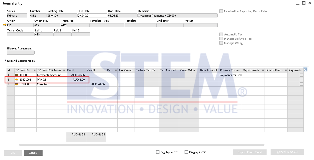 SAP Business One Tips - Category in Withholding Tax Setup