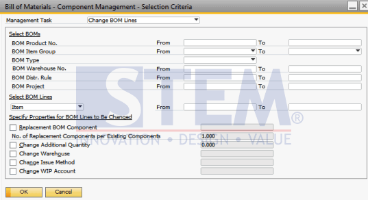 SAP Business One Tips - How To Change Component of Bill of Material