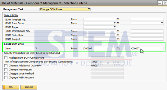 SAP Business One Tips - How To Change Component of Bill of Material