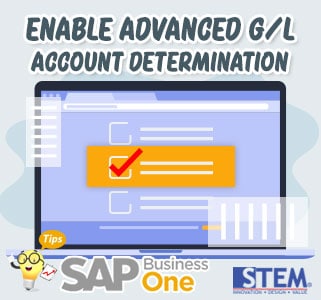 SAP Business One Tips Advanced GL Account Determination