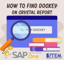 Cara mengetahui DocKey pada Crystal Report di SAP Business one