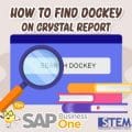 SAP Business One Tips How to Find Dockey on Crystal Report