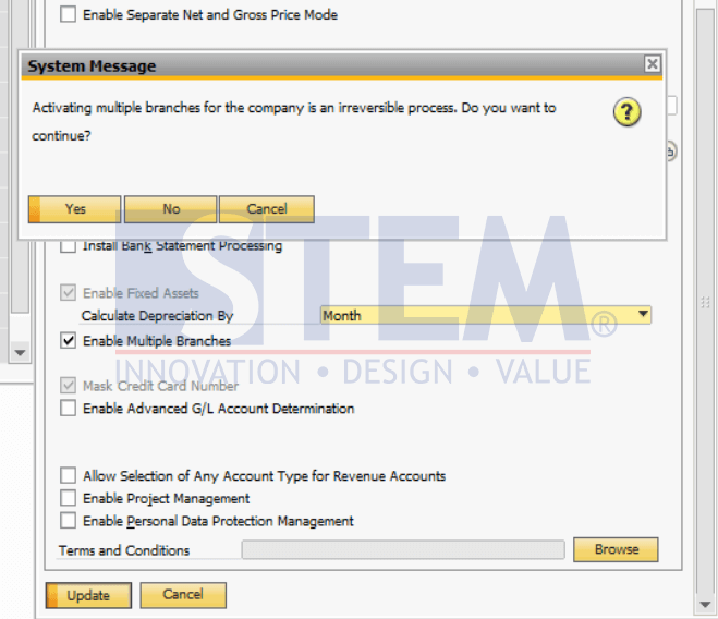 SAP Business One Tips - Activate the Multiple Branches