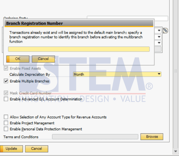 SAP Business One Tips - Activate the Multiple Branches