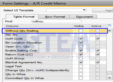 Credit Memo without Affecting Inventory 