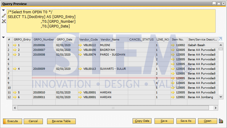 SAP Business One Tips - Custom Report - Adding Golden Arrows to Queries