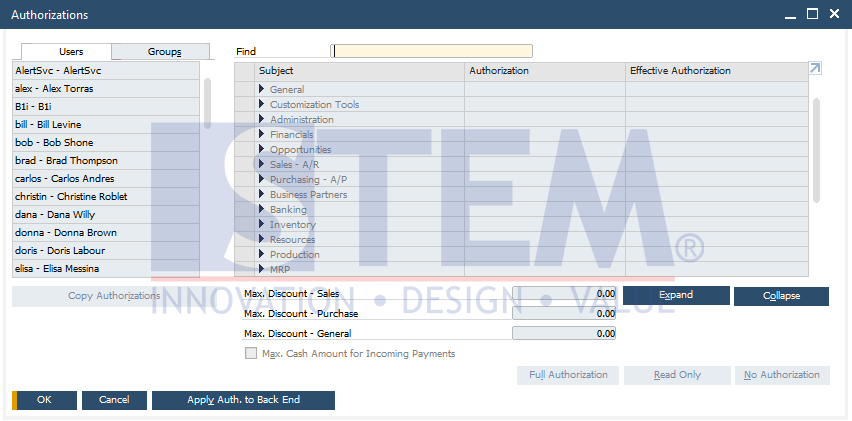 SAP Business One Tips - How To Authorizations SAP Business One Microsoft 365 Integration in SAP Business One 10