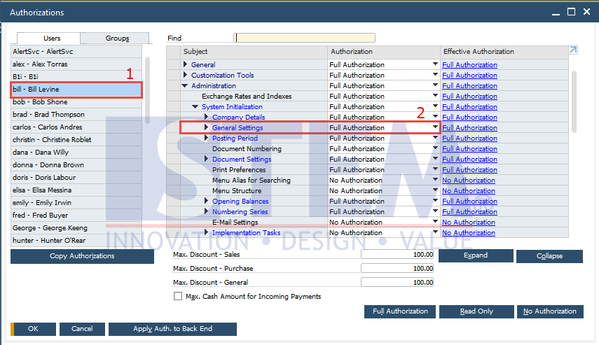 SAP Business One Tips - How To Authorizations SAP Business One Microsoft 365 Integration in SAP Business One 10