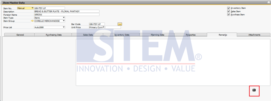 SAP Business One - How to Add Image to the Item Master