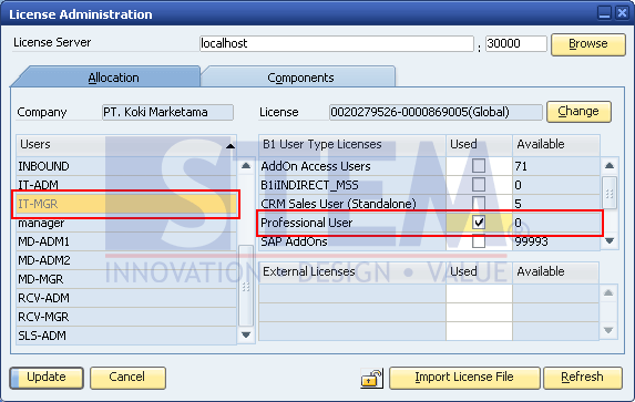 SAP Business One Tips - How to Assign SAP License