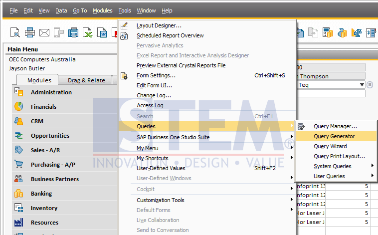 SAP Business One Tips - How to find DocKey on Crystal Report