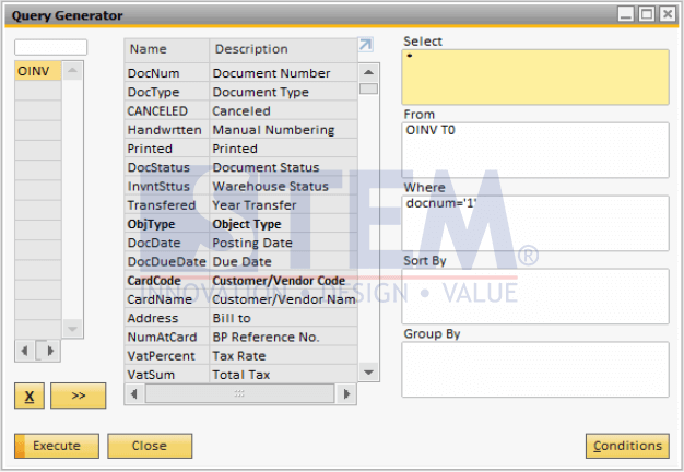 SAP Business One Tips - How to find DocKey on Crystal Report