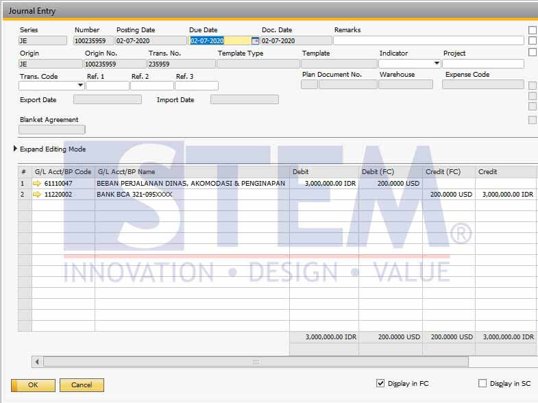 SAP Business One Tips - Invalid Currency when Input Journal Entry