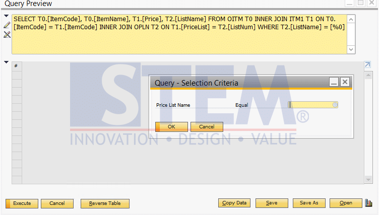 SAP Business One Tips - Query Price List in SAP Business One 