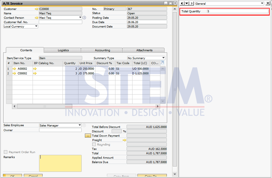 SAP Business One Tips - Run Query to Update or Insert table when Create Document