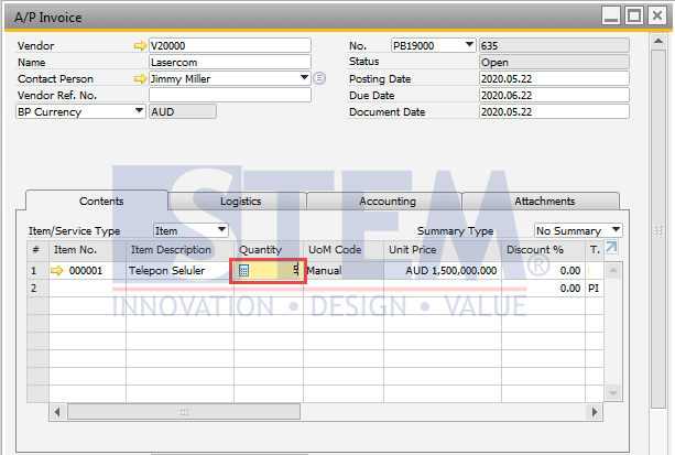 SAP Business One Tips - Virtual Item in Fixed Asset Master Data