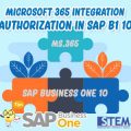 sap business one tips microsoft 365 integration authorization in 10