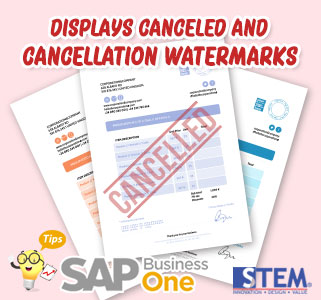 Displays Canceled and Cancellation Watermarks