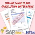 SAP Business One Tips Display Cancelled Watermark