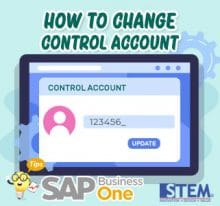 SAP Business One Tips How to Change Control Account