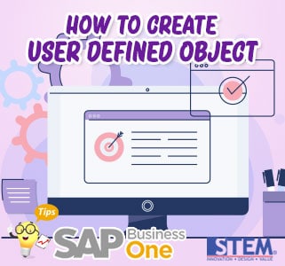 SAP Business One Tips How to Create User defined Object