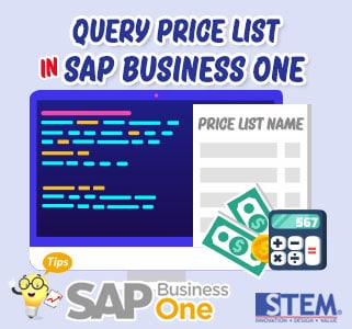 SAP Business One Tips Query Price List