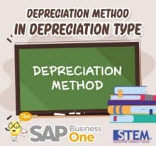 SAP Business One Tips Depreciation Method in Depreciation Type