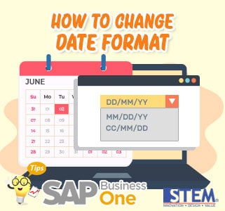 SAP Business One Tips How to Change Date Format