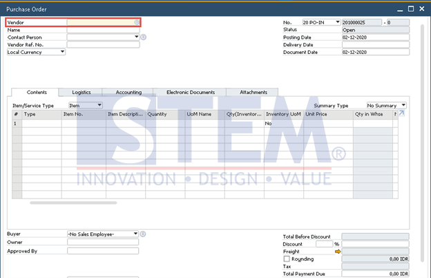 SAP Business One Tips - Add the Search Criteria on Form Settings