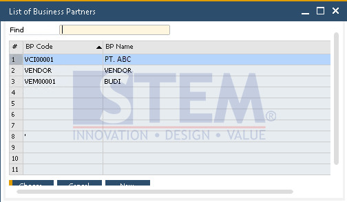 SAP Business One Tips - Add the Search Criteria on Form Settings