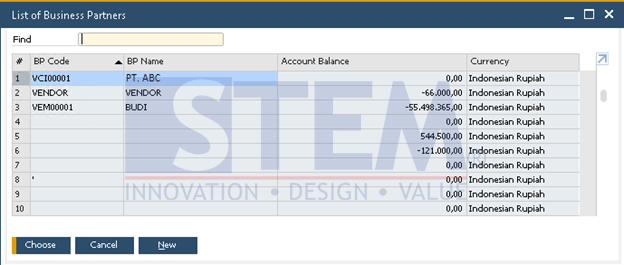 SAP Business One Tips - Add the Search Criteria on Form Settings