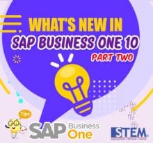 Whats New in SAP Business One 10 part 2